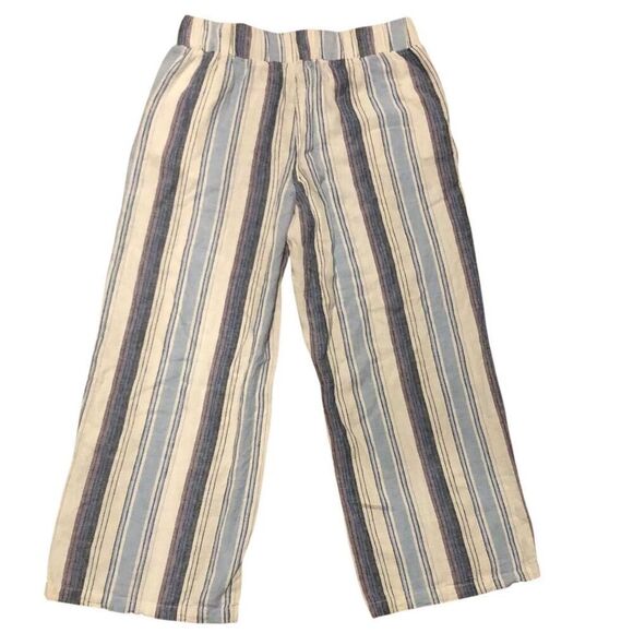 D Jeans Definitions by Lagenlook Boho Striped Linen Blend Pant a stylish and ver - Picture 4 of 12